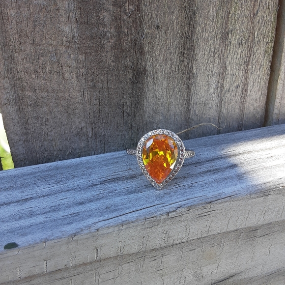 Yellow Citrine Statement Sterling Ring - Picture 3 of 8